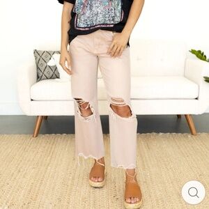 NWOT- Vevert High Waisted Cropped Flare Jeans Ember